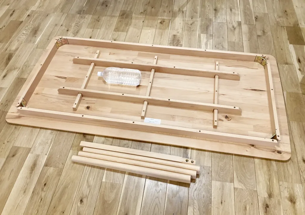 ニトリのダインングテーブル/Nコレクション T-01 180 NA（天然木／ピーチ［ブナ］）口コミ／インプレ／北欧テイスト家具／ナチュラル