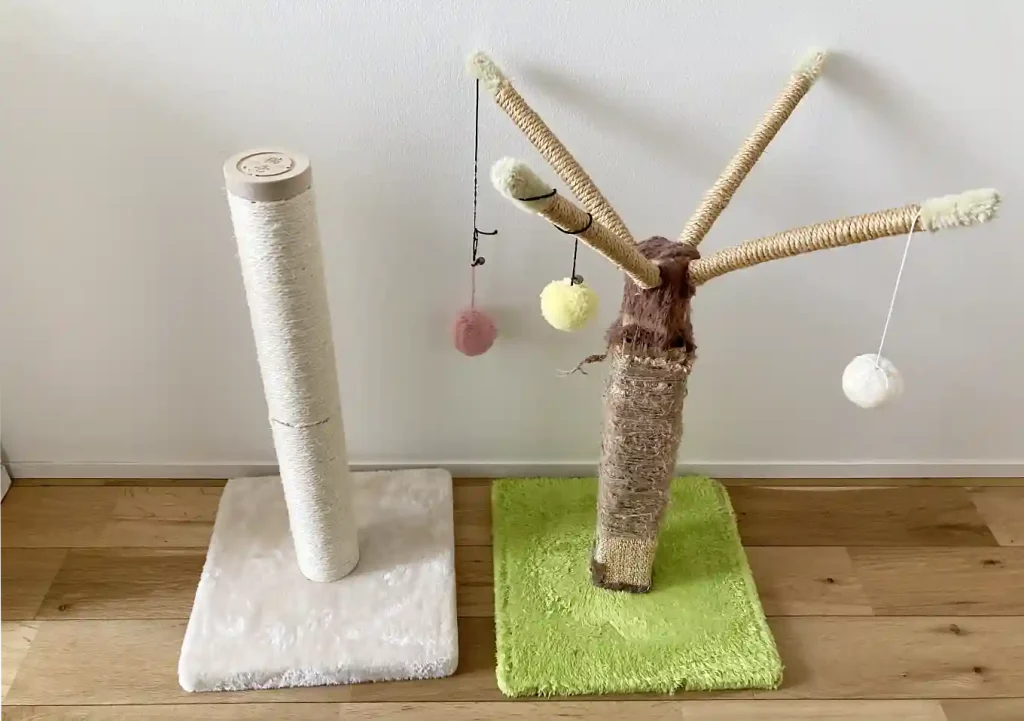 猫壱・バリバリつめとぎポール(インプレ口コミ)/使ってみた感想/猫用スタンド型/シンプルで丈夫/高さ